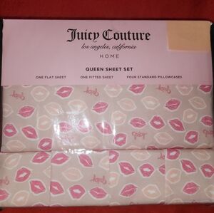 ✨️NWT JUICY COUTURE QUEEN SHEET SET / 6PC/ 💋💗